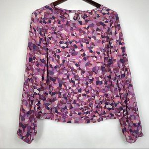 Cabi Size Small Blouse Pink Long Sleeve Casual